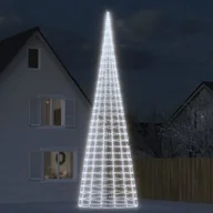 Oświetlenie świąteczne - vidaXL Choinka z lampek, na maszt, 3000 zimnych białych LED, 800 cm - miniaturka - grafika 1