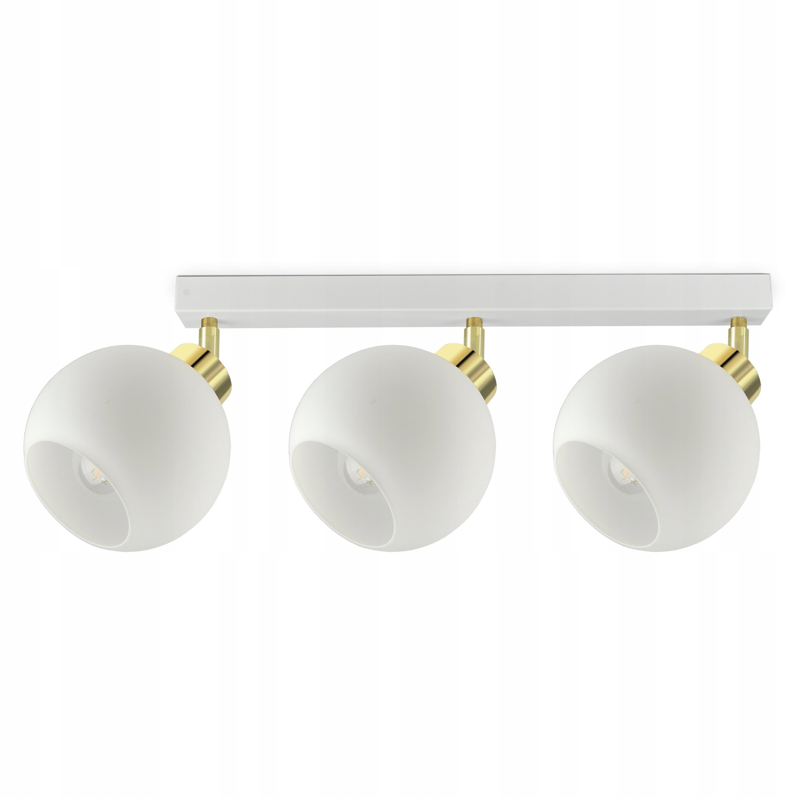 Lampa Wisząca Sufitowa Żyrandol Biała Szklane Kule White Glass BG3 LED E27