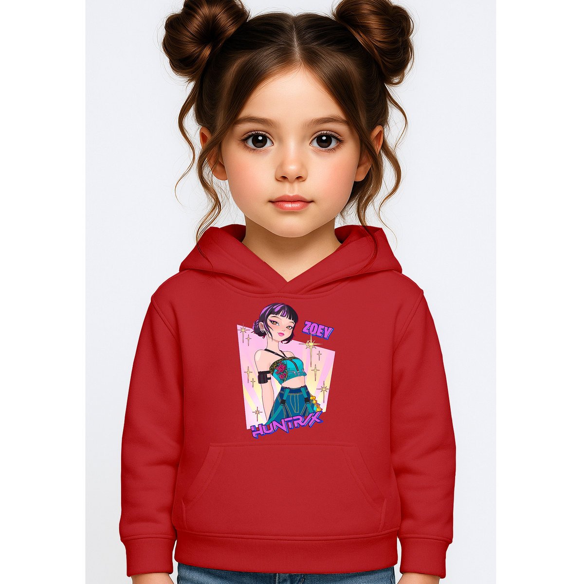 BLUZA DZIECIĘCA HUNTRIX ZOEY KPOP 104 Z KAPTUREM BAWEŁNIANA JAKOŚĆ