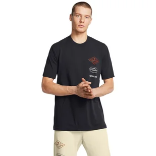 Męski t-shirt z nadrukiem Under Armour Project Rock Tools Of The Trade Short Sleeve - czarny - UNDER ARMOUR - Koszulki sportowe męskie - miniaturka - grafika 1