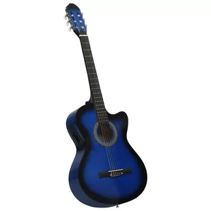 vidaXL Gitara akustyczna z wycięciem 6 strun i equalizer niebieska 70140 - Gitary akustyczne - miniaturka - grafika 1