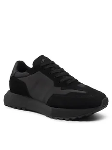 Calvin Klein Sneakersy Low Top Lace Up Mix HM0HM00497 Czarny - Koszulki i topy damskie - miniaturka - grafika 1