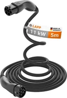 Ładowarki do samochodów elektrycznych - Kabel do ładowania samochodów LAPP Helix Typu 2, do 11 kW, 5 m, czarny 5555935001 - miniaturka - grafika 1