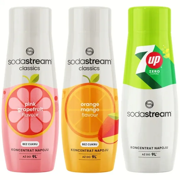 2 X Koncentrat Do Saturatora Wody Sodastream Bez Cukru Syrop 7up Orange 3x4