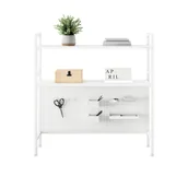 Inne meble biurowe - JAN NOWAK Metalowa nadstawka na biurko JENNY, 950 x 980 x 220 mm, Biała - miniaturka - grafika 1