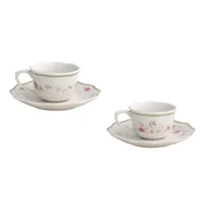 Filiżanki - Zestaw 2 porcelanowych filiżanek do kawy Brandani Nonna Rosa - miniaturka - grafika 1