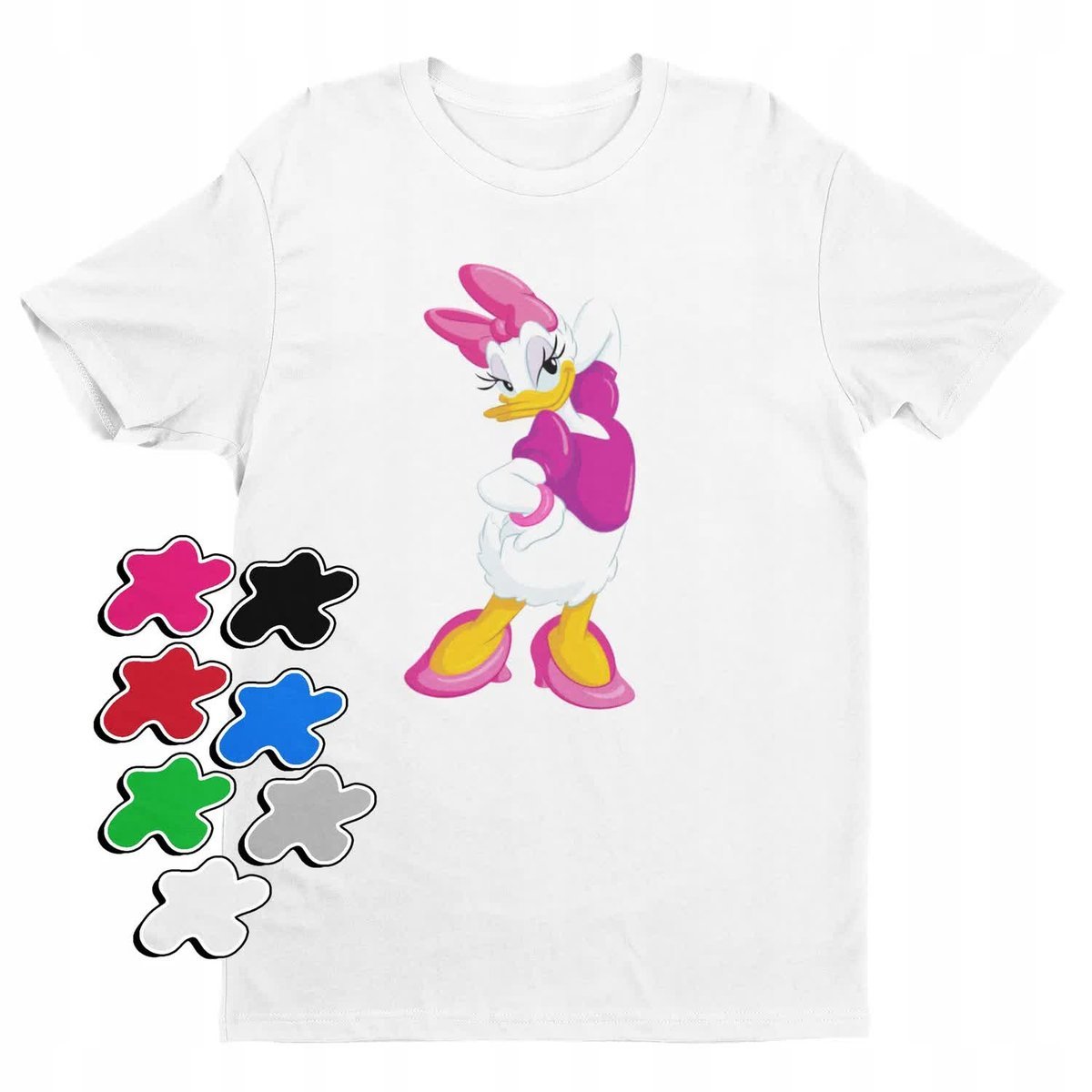 Koszulka T-Shirt Dziecięca Z Nadrukiem Myszka Miki Minnie Daisy -L 146-152