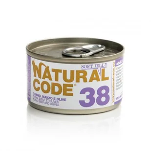 Natural Code 38 Tuńczyk Z Wołowiną I Oliwkami - Mokra Karma Dla Kota - Puszka 85G - Mokra karma dla kotów - miniaturka - grafika 1