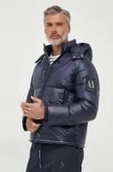 Kurtki męskie - Armani Exchange kurtka puchowa męska kolor granatowy zimowa - miniaturka - grafika 1
