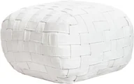 Fotele i krzesła ogrodowe - Beliani Puf ogrodowy 50 x 50 cm złamana biel BODLA - miniaturka - grafika 1
