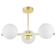 Lampy sufitowe - NOWOCZESNA LAMPA SUFITOWA WISZĄCA KLASYCZNE ZŁOTO LEDO W3 - miniaturka - grafika 1