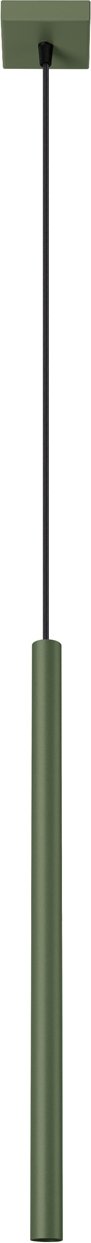 Lampa wisząca PASTELO 1 zielona oliwka 1xG9 8W stal 114x8x8cm Sollux Lighting