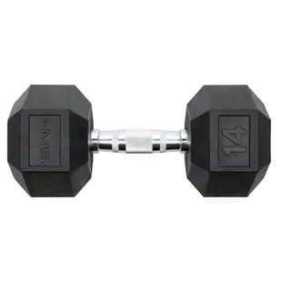 HEX PRO BLACK 14 KG HANTLA HMS - Hantle i ciężarki - miniaturka - grafika 1