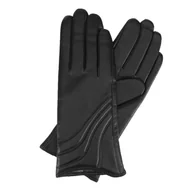 Rękawiczki - Damskie rękawiczki ze skóry z przeszyciem - miniaturka - grafika 1