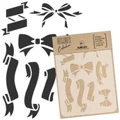 Szablony malarskie - szablon malarski scrapbooking - craft // BANERY - WSTĄŻKI - A4 (21x30cm) - miniaturka - grafika 1