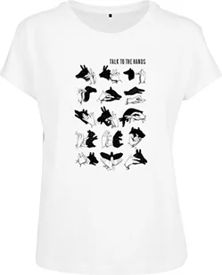 Mister Tee (misuq) damskie Talk to the ręcznie Box Tee T-Shirt, biały, XS MT737 - Koszulki i topy damskie - miniaturka - grafika 1