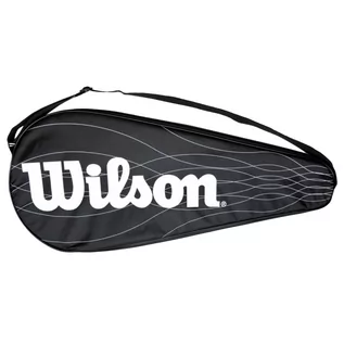 Torby sportowe - Wilson Cover Performance Racquet Bag Wrc701300, Czarne Torba, Pojemność: 10 L - grafika 1