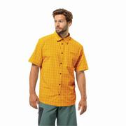 Koszule męskie - Męska koszula Jack Wolfskin NORBO S/S SHIRT M curry check - L - miniaturka - grafika 1