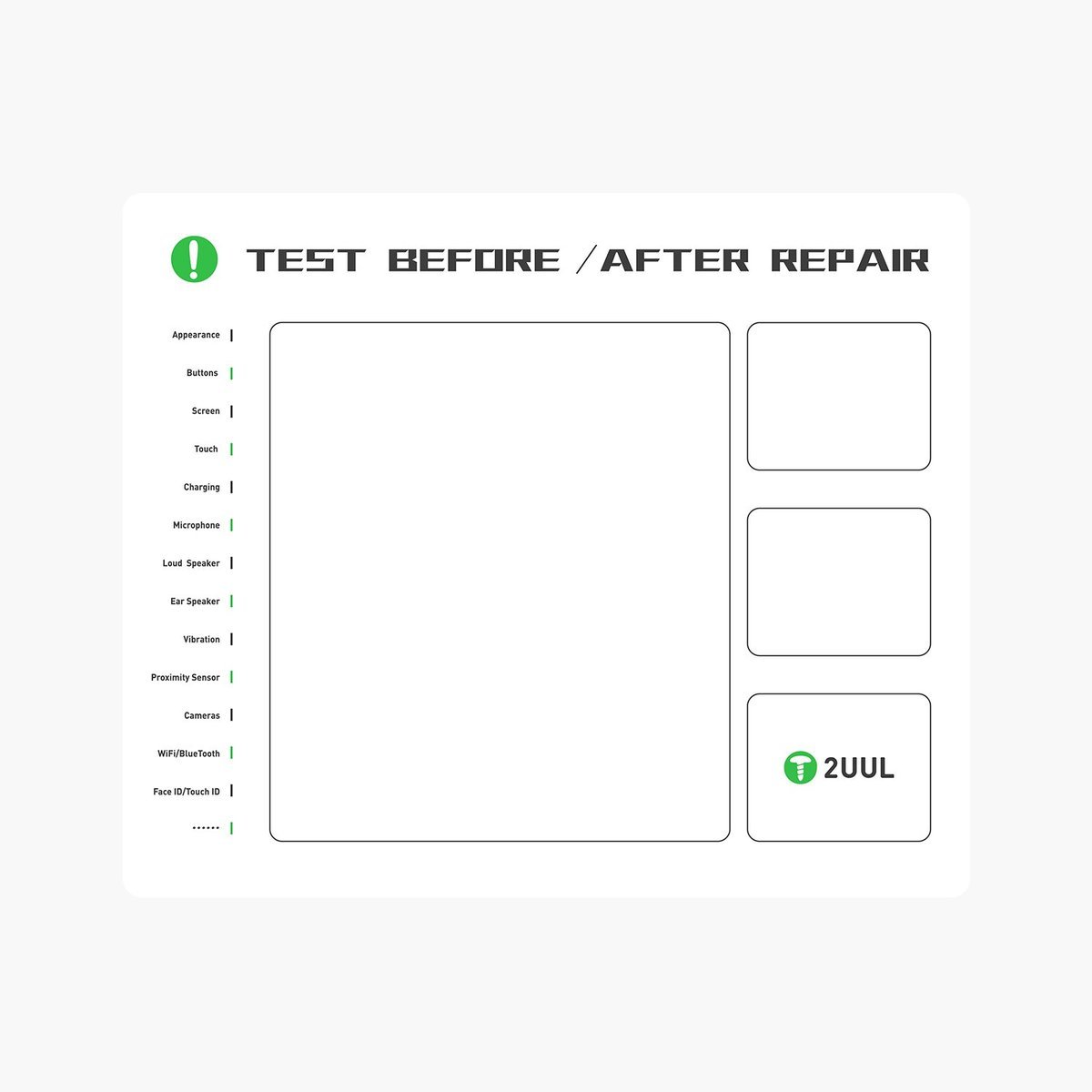 2UUL ST92 Magnetyczna mata serwisowa 300mm x 250mm