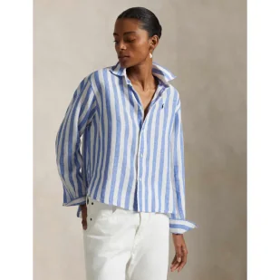 POLO RALPH LAUREN Lniana koszula Relaxed fit - Koszule damskie - miniaturka - grafika 1