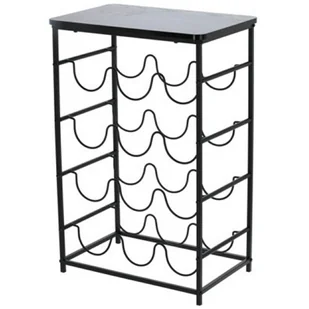 Stojak na wino z czarnym blatem 40x26xh60 cm - Stojaki na wino - miniaturka - grafika 1
