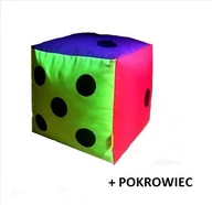 Zabawki interaktywne dla dzieci - Kostka edukacyjna XXL Kropki + POKROWIEC - miniaturka - grafika 1
