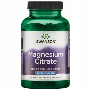 SWANSON Magnesium Citrate 240tabs - Witaminy i minerały dla sportowców - miniaturka - grafika 3