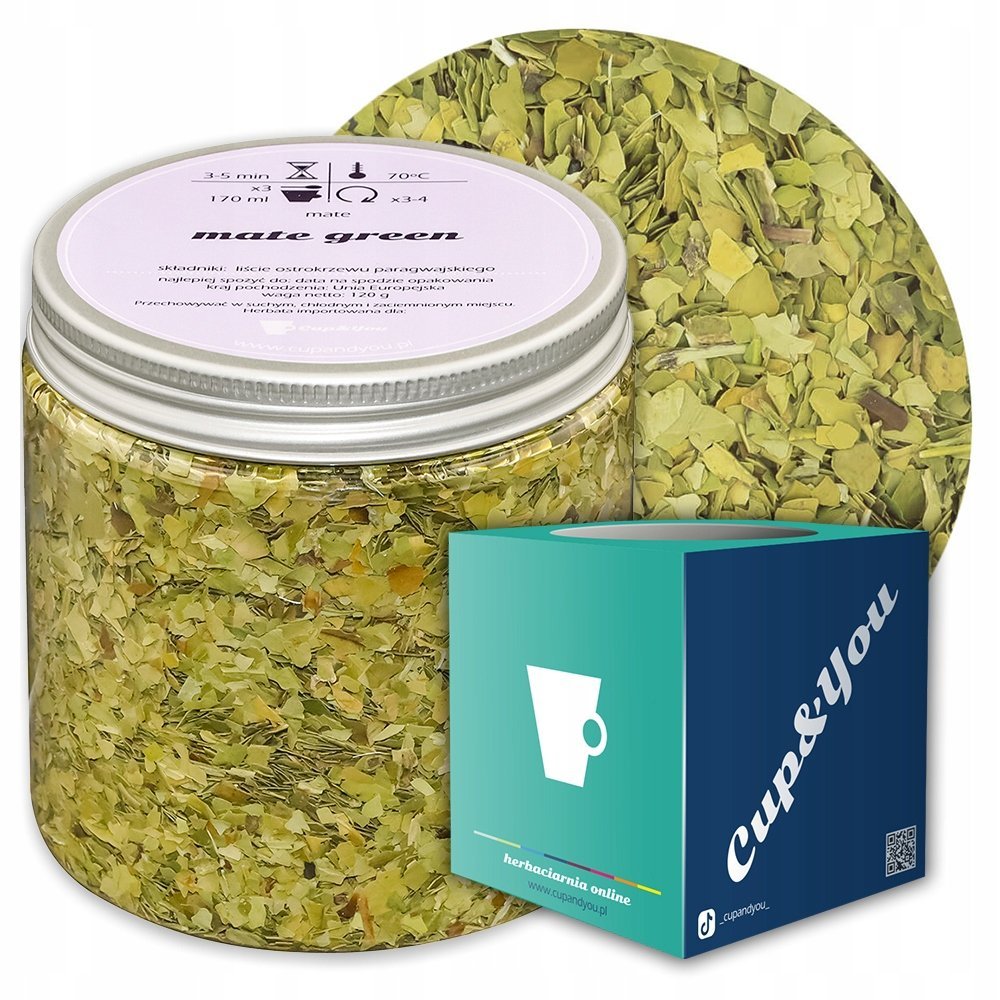 Herbata Yerba Mate GREEN o kwiecistym i pełnym smaku ostrokrzew paragwajski - herbata liściasta sypana mieszanka napar susz - gotowa na prezent upom..