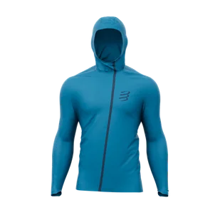 COMPRESSPORT Kurtka biegowa HURRICANE WATERPOOF 10/10 JACKET mosaic blue - Kurtki męskie - miniaturka - grafika 1