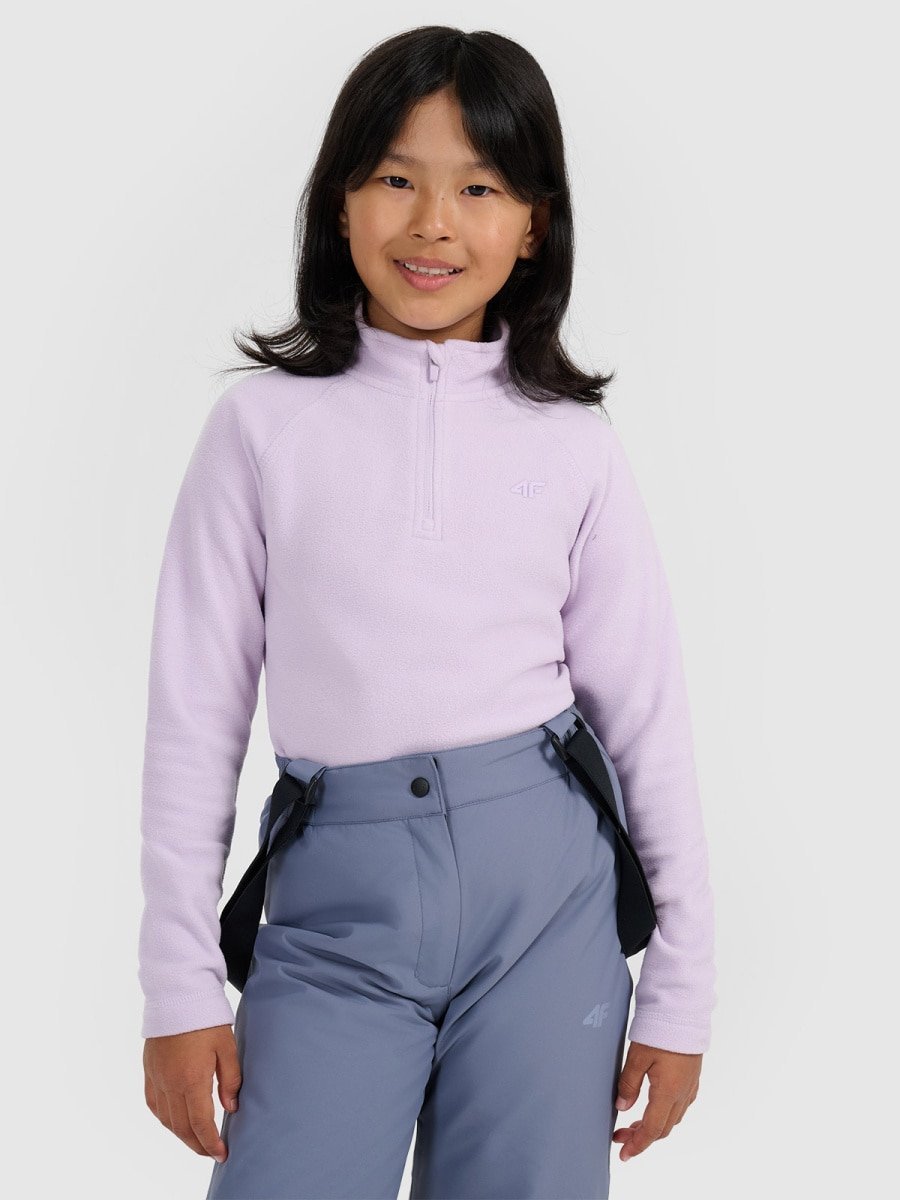 Bielizna termiczna polarowa (góra) dziewczęca 4F 4FJRAW25UFLEF070-51S Fioletowy 122/128