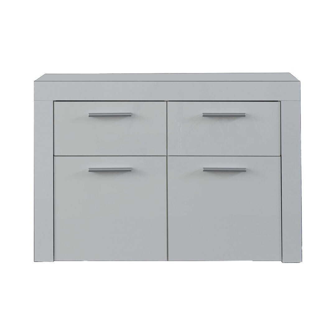 Alma szafka na buty 2 drzwi, 2 szufladami montowany na ścianie biały wysoki połysk.