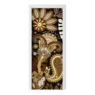 Naklejki na ścianę - Naklejka na drzwi HOMEPRINT Indyjski ornament 85x205 cm - miniaturka - grafika 1
