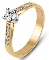 Pierścionki - PIĘKNY ZŁOTY PIERŚCIONEK ZARĘCZYNOWY GIULIA 333 - miniaturka - grafika 1