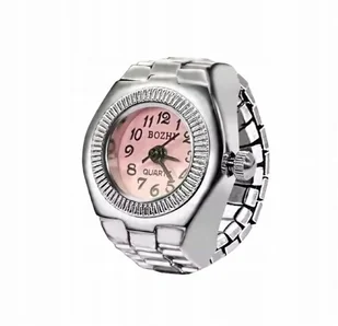 Sygnet Pierścień z zegarkiem Zegarek Różowy prezent streetwear - Pierścionki Sygnet Pierścień z zegarkiem Zegarek Różowy prezent streetwear - Pierścionki - miniaturka - grafika 1