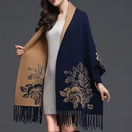 Inne - TEMU Kaplica , płaszcz, kobiecy, jesień i , gruby, ciepły, dwufunkcyjny, można nosić cheongsam z rękawami, retro płaszcz. - miniaturka - grafika 1