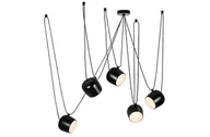 Lampy sufitowe - KingHome Lampa wisząca Eye 5 - czarna MD20502-A-200.5 - miniaturka - grafika 1