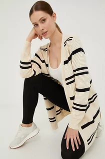 Swetry damskie - Roxy kardigan 6110209900 damski kolor beżowy lekki - grafika 1