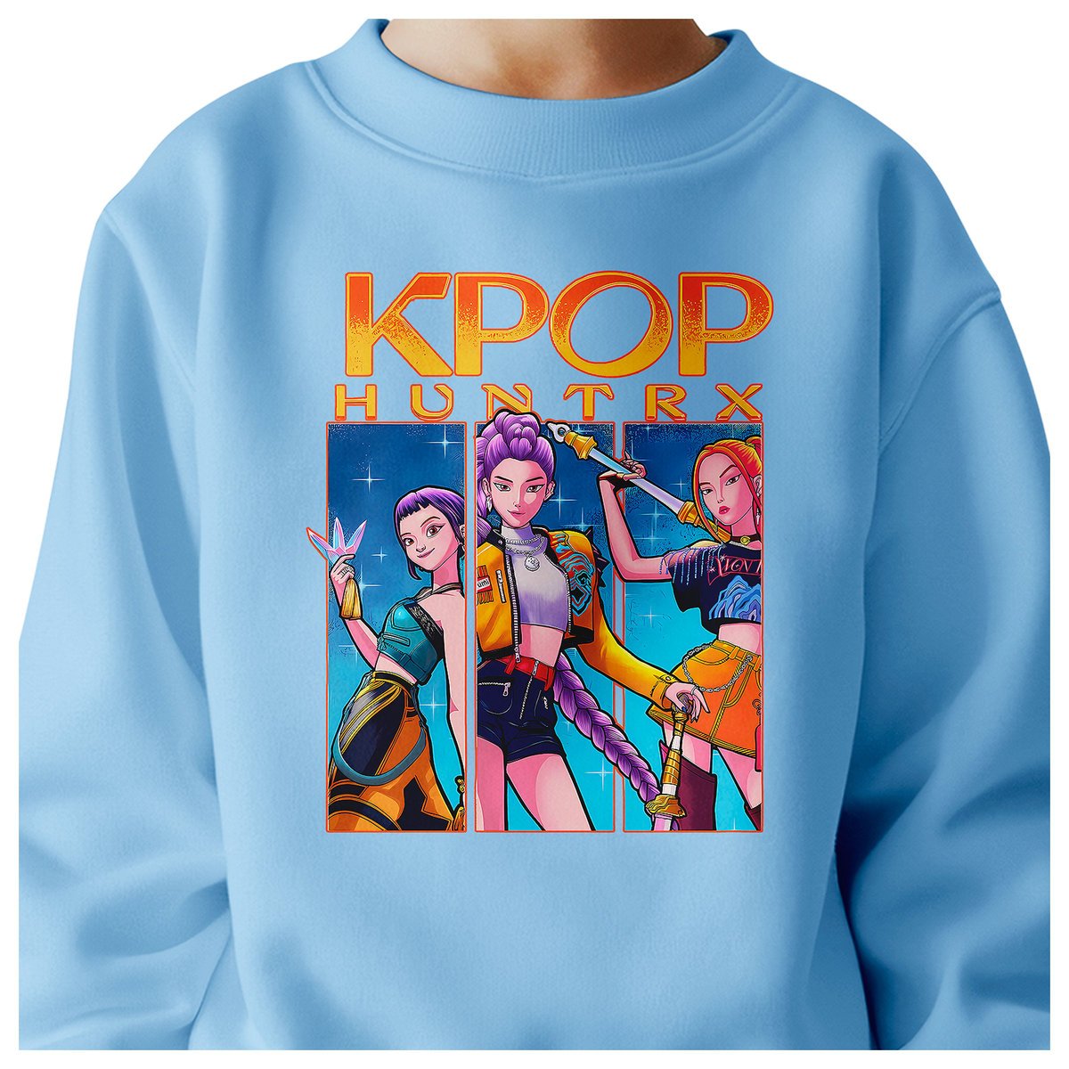 BLUZA DZIECIĘCA K-POPOWE ŁOWCZYNIE DEMONÓW HUNTRIX 110-116 BAWEŁNIANA