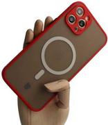 Etui i futerały do telefonów - Bizon Etui Case Hybrid MagSafe do Apple iPhone 12 Pro Max czerwone - miniaturka - grafika 1