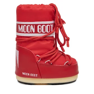 Śniegowce Moon Boot 80D1400440 S Czerwony - Buty dla dziewczynek - miniaturka - grafika 1