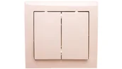 Wyłączniki światła i elektryczne - Ospel Włącznik podwójny KIER kremowy - miniaturka - grafika 1