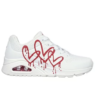 Sneakersy damskie - Buty Skechers x JGoldcrown Uno Dripping In Love 177980WRD - białe - grafika 1