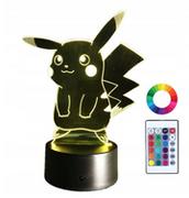 Lampy stojące - Lampka Nocna 3D Led Z Imieniem Pokemon Pikachu - miniaturka - grafika 1