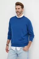 Swetry męskie - Paul&Shark sweter bawełniany kolor niebieski lekki 24411529 - miniaturka - grafika 1