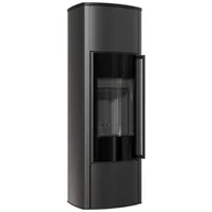 Piece wolnostojące - Piec wolnostojący stalowy KOZA AB ENYO R Wysoka 5,5 kW Ø 100/150 z czarnym termotec z domykaniem w standardzie - miniaturka - grafika 1
