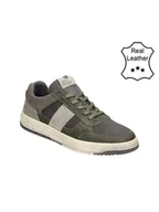 Trampki męskie - Bullboxer Skórzane sneakersy w kolorze szarym - miniaturka - grafika 1