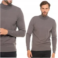 Swetry męskie - Elegancki SWETER MĘSKI Półgolf Klasyczny Ze Stójką Stylowy MORAJ XL - miniaturka - grafika 1