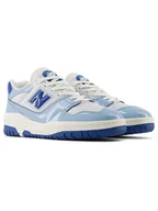 Trampki damskie - New Balance Skórzane sneakersy "550" w kolorze biało-błękitnym - miniaturka - grafika 1
