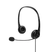 Słuchawki - Lindy Headset USB 42870 czarne - miniaturka - grafika 1
