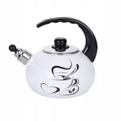 Czajniki na gaz - Czajnik imbryk emaliowany z gwizdkiem tradycyjnym 2,5L - miniaturka - grafika 1
